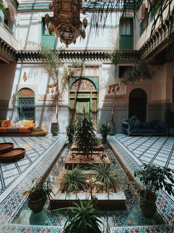 A riad courtyard
